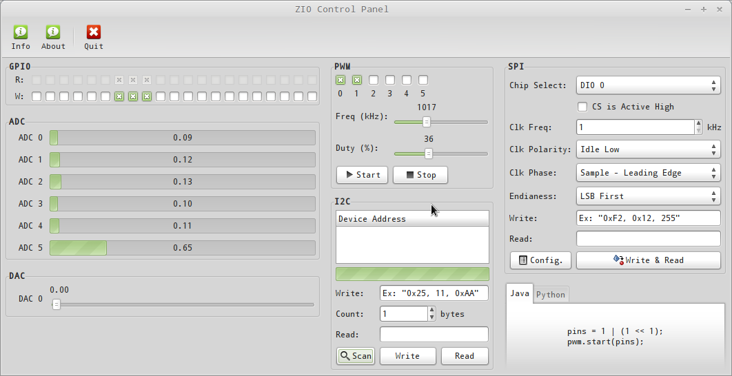 Control Panel